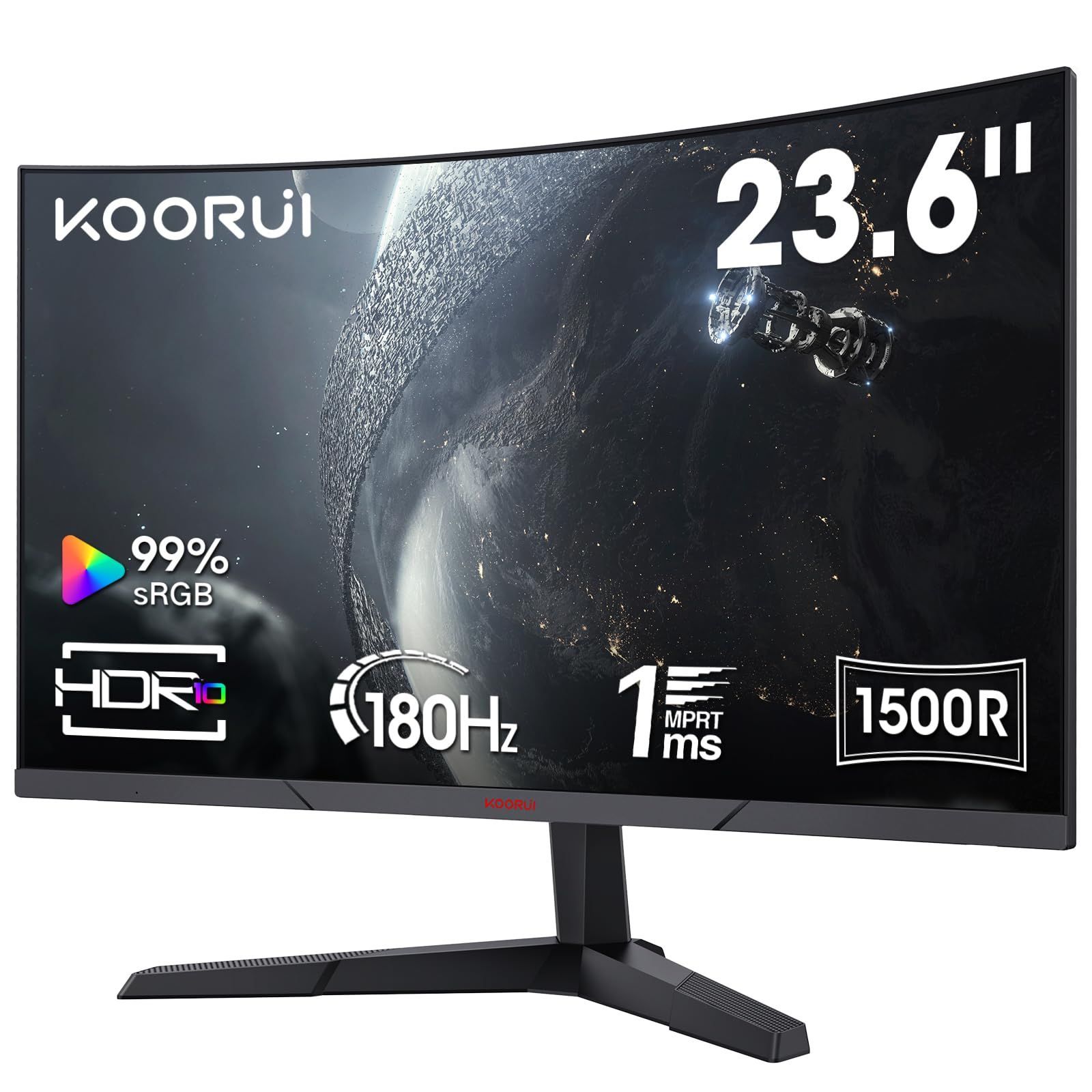 特価】ゲーミングモニター 湾曲 モニター 24インチ 180Hz 1ms KOORUI 