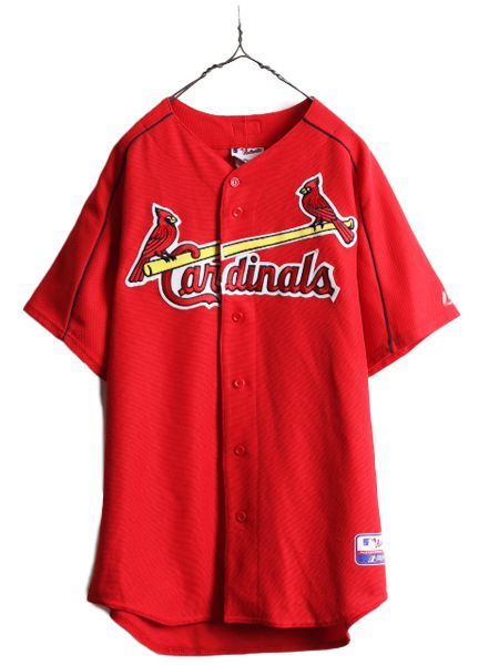 USA製 MLB Majestic カージナルス ベースボール シャツ L 野球 お得なクーポン配布中!】 USA製 MLB Majestic カージナルス