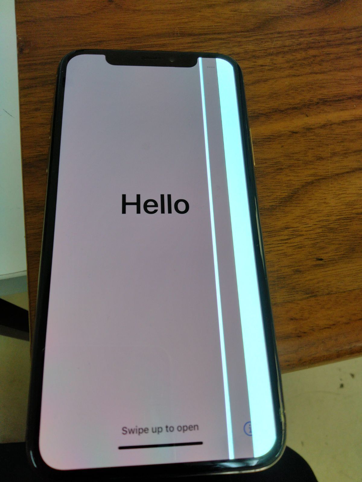 iPhone XS 512GB SIMフリー 訳あり 画面割れ 一部画面表示確認