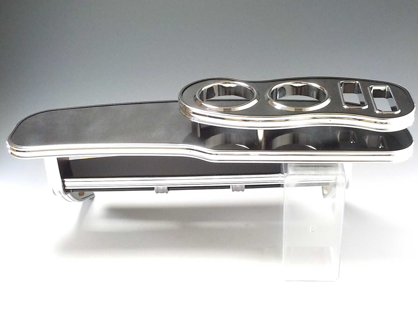 18系クラウン フロントテーブル Sライン ブラックウッド BKｘフルメッキ