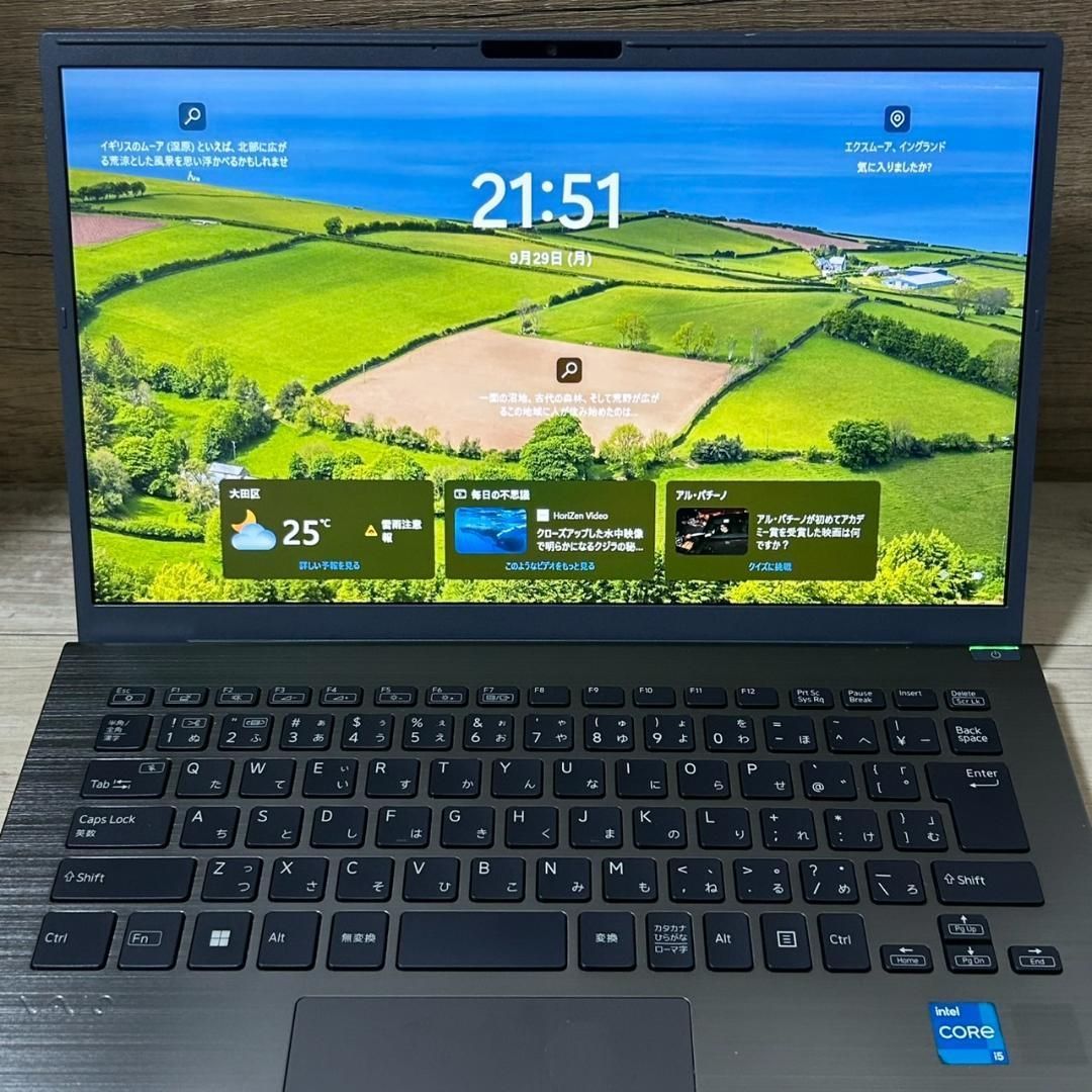 最強第13世代i5 VAIO Pro BK 16GB SSD オフィス付き 薄型 Office付き