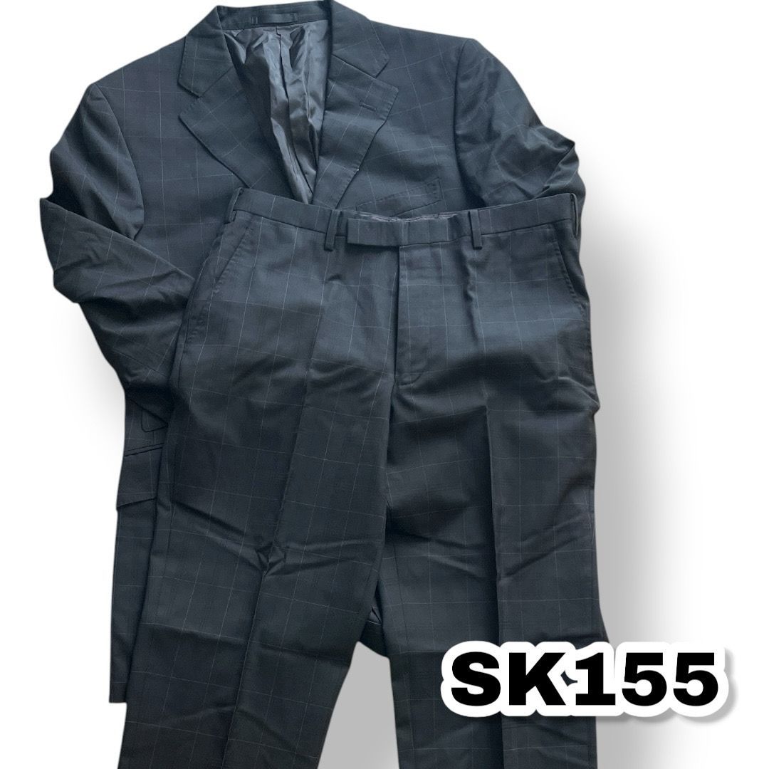 BURBERRY BLACK LABEL バーバリー ブラックレーベル セットスーツ 黒色 42Rサイズ メンズスーツ 管理SK155