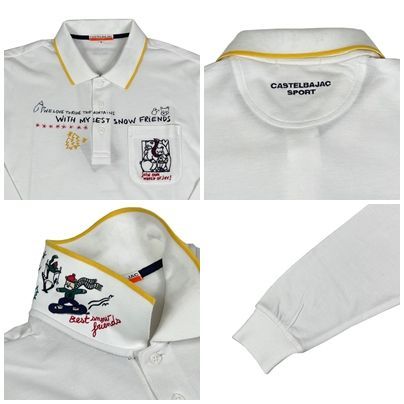 30％OFF カステルバジャック CASTELBAJAC 機能素材長袖ポロシャツ