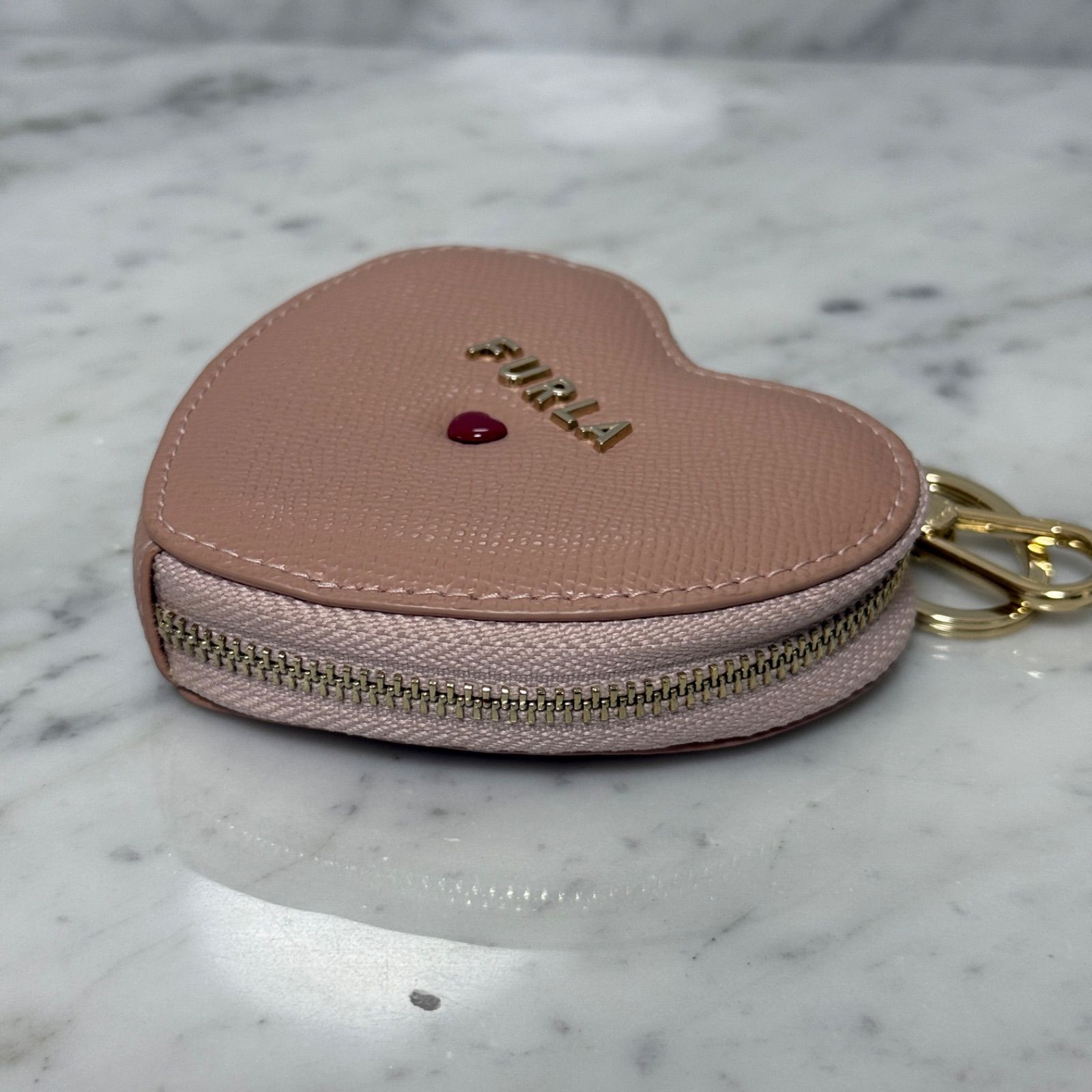 新品 未使用 FURLA フルラ コインケース 小銭入れ ハート ピンク