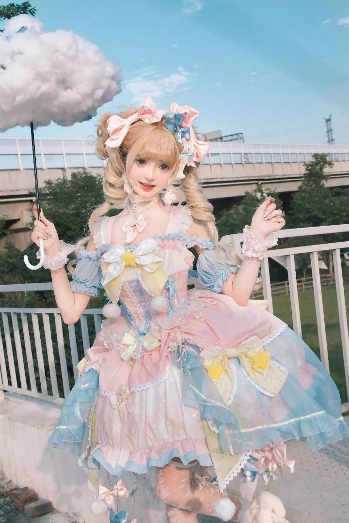 LT-119 豪華姫系 lolita 可愛 レトロ風 オリジナル 洋服 ロリータ ワンピース 美しい刺繍