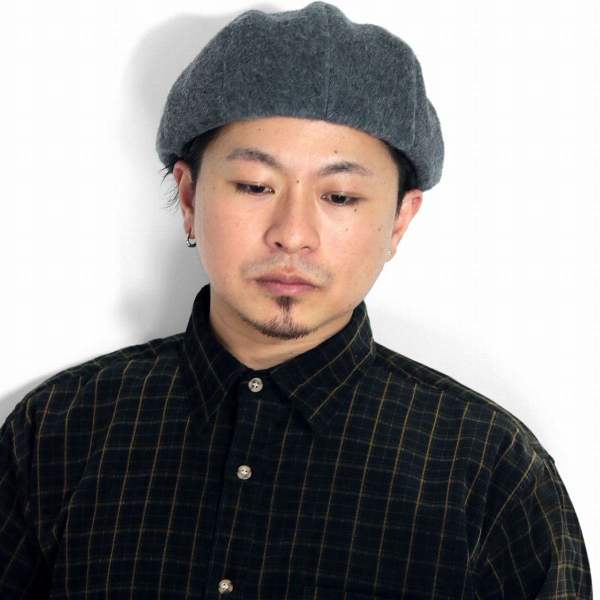 CA4LA KNOXブラウン レザー ハンチング帽 CA4LA × KNOX 本革