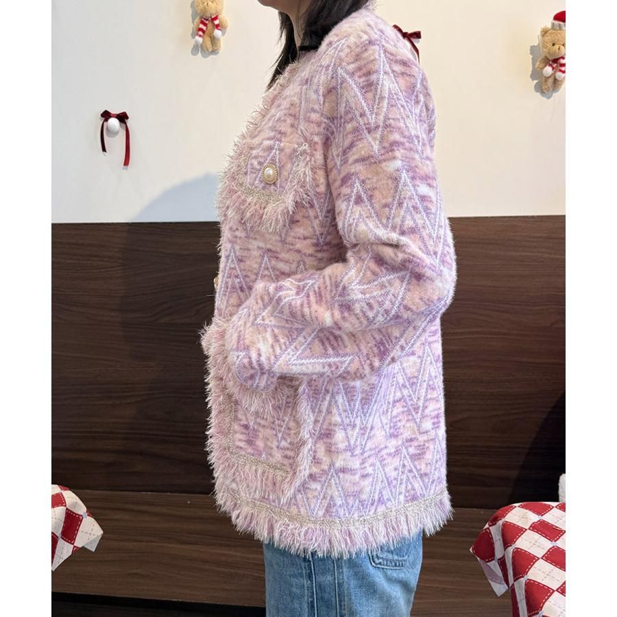 ラメツイード風ジャケット韓国風レディース zz030225171e3