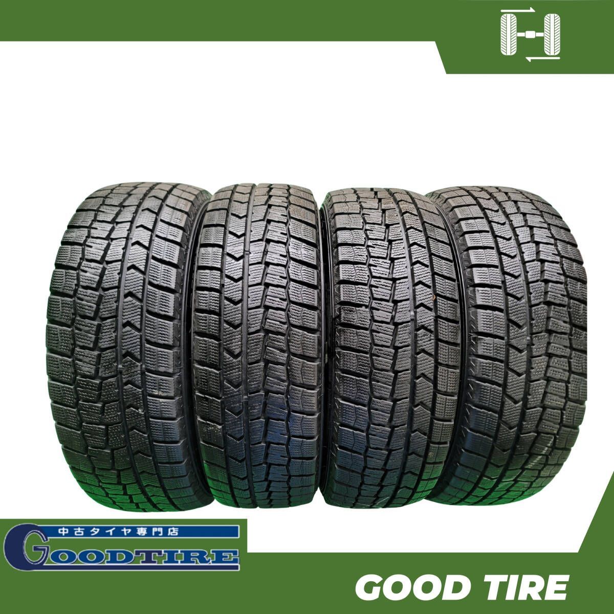 製 185 60R15 ダンロップ WINTER MAXX WM02 4本 製 8分山 タイヤ アクア フィット シエンタ 6932