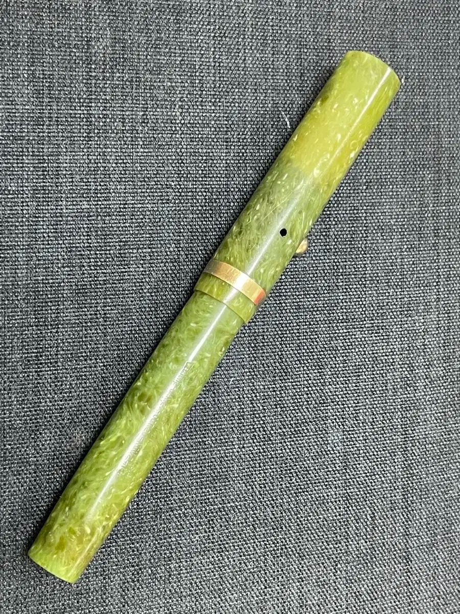 シェーファー 万年筆 ライフタイム フラットトップ ヒスイ 塗装 14 K EF ニップ