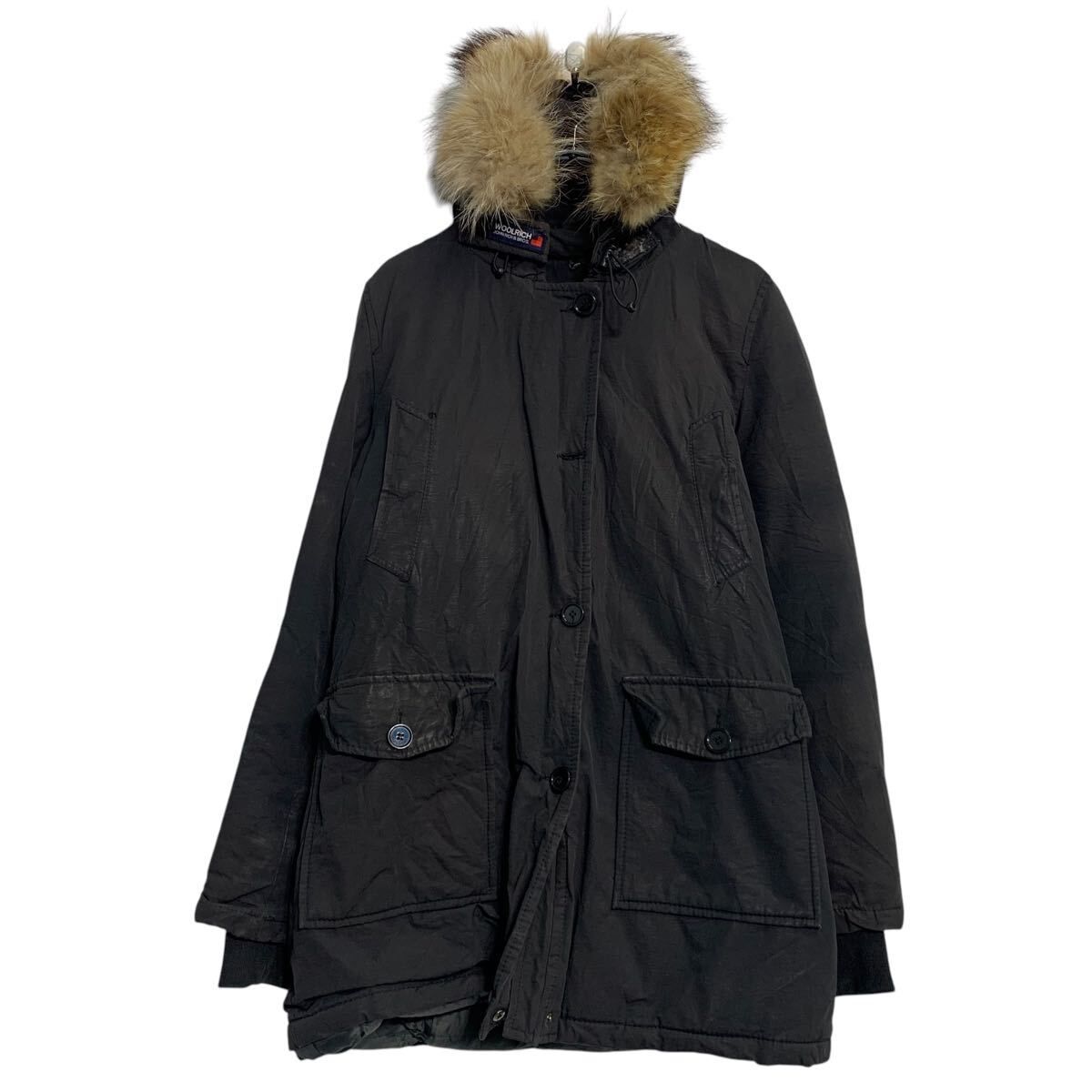 WOOLRICH 中綿ジャケット レディース M ブラック ウールリッチ ジップ 