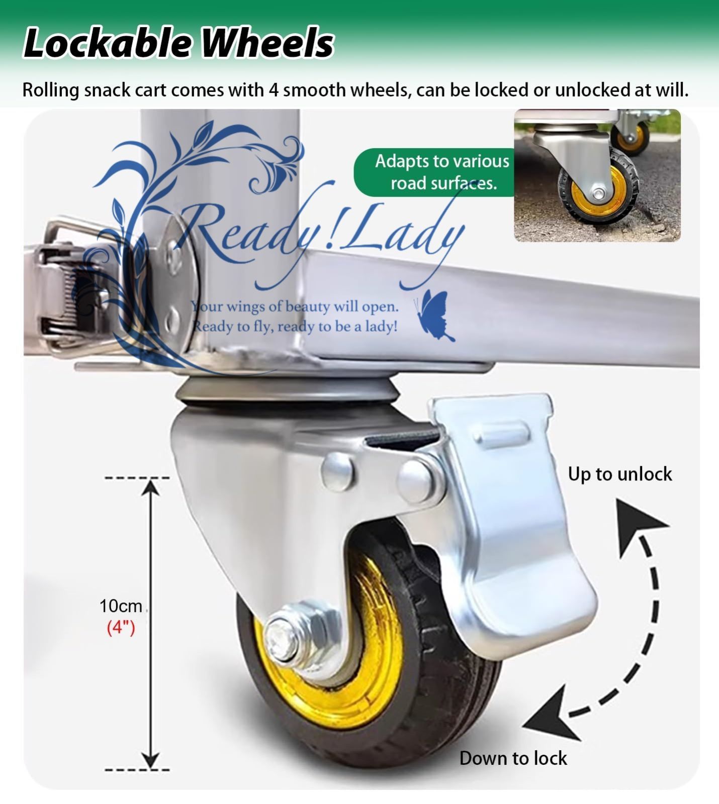 ポータブルワゴントレーラーベンダー用キャンディーカート