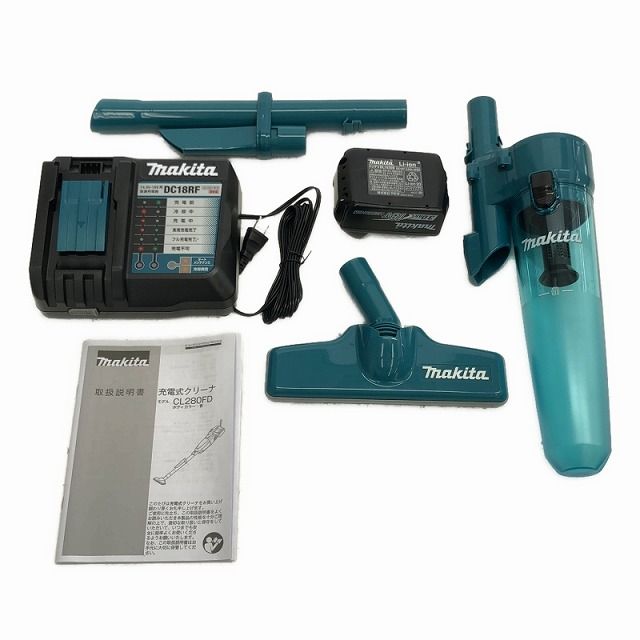 makita マキタ 18V 充電式クリーナー CL280FDRFC 青色 バッテリー1個 18V 3.0Ah 充電器付 コードレス掃除機 内装113294 HRDEVELOPMENT_JP