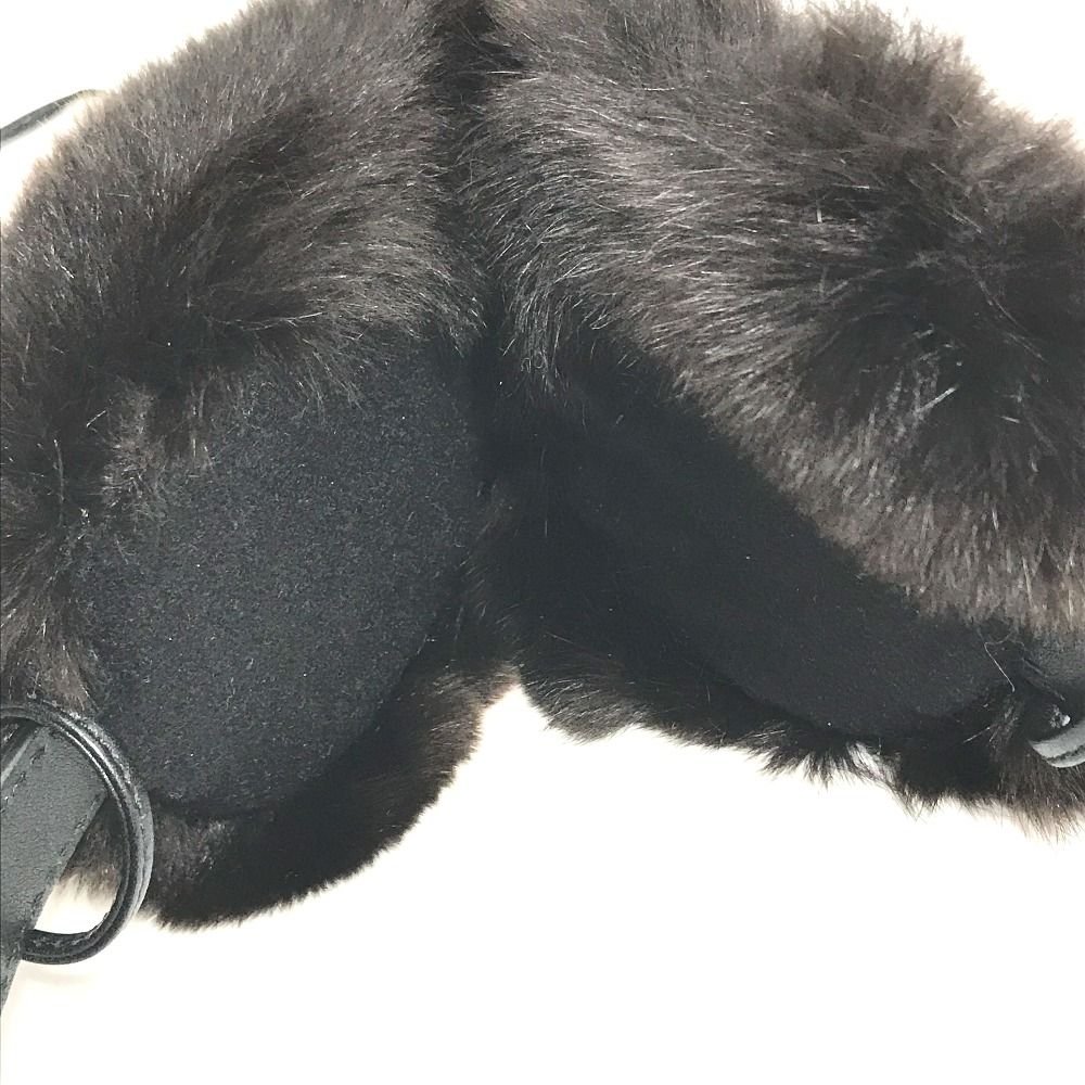 GUCCI グッチ イヤーマフ ファー モコモコ 紐つき 245929 レザー