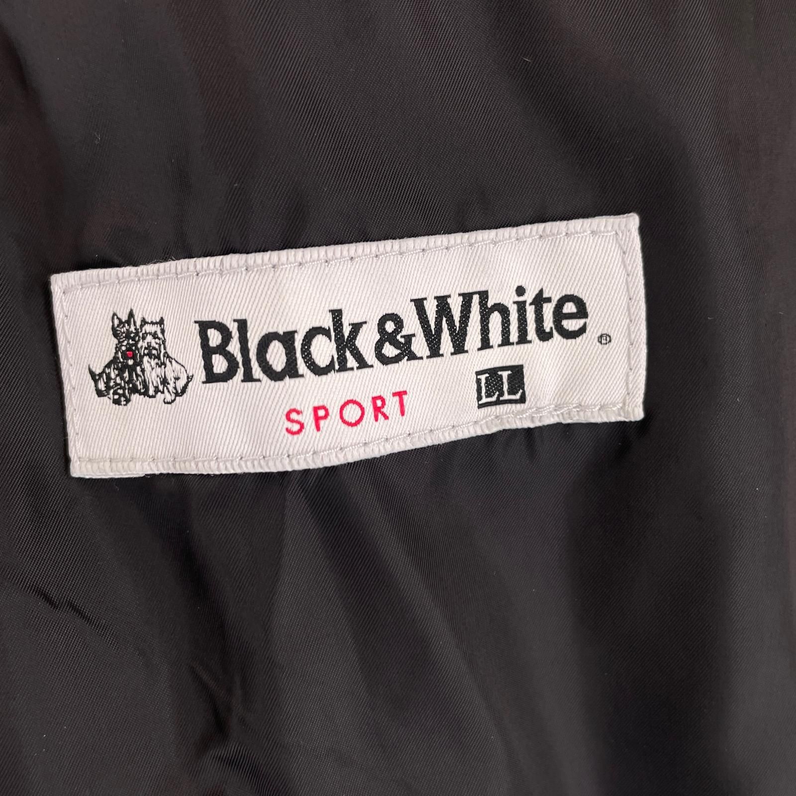 極美品 Black&White ブラックアンドホワイト ブランドロゴ 秋冬 AW ダウンジャケット ポリエステル ブラック メンズ LL【古着】【中古】 極美品 Black&White ブラックアンドホワイト ブランドロゴ 秋冬 AW