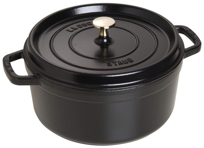 3営業日で発送 STAUB ストウブ ストウブ ピコ ココット ラウンド２６ｃｍ 黒４０５０９－３１０ RST3409