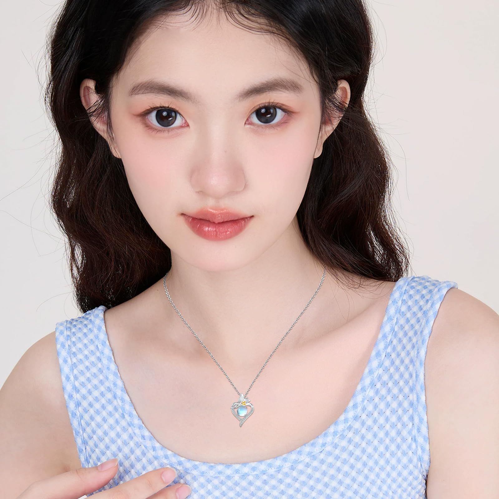 数量限定】45+5cmアジャスター チェーン付き アクセサリー 月長石 