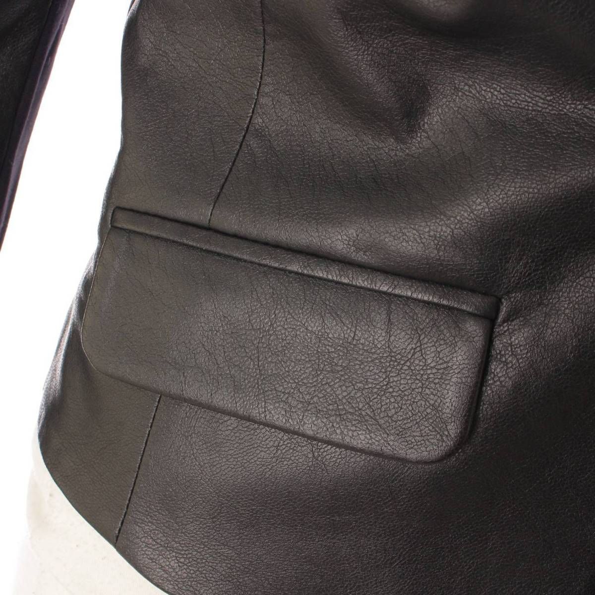 【ビーシービージーマックスアズリア】BCBG MAXAZRIA　ショート丈 レザージャケット ブラック 【中古】【鑑定済・正規品保証】110784