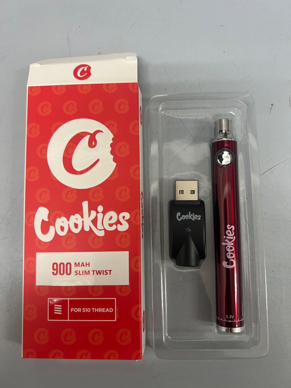cookies 青 900mah 大容量 ヴェポライザ 510規格バッテリ 1本 - メルカリ