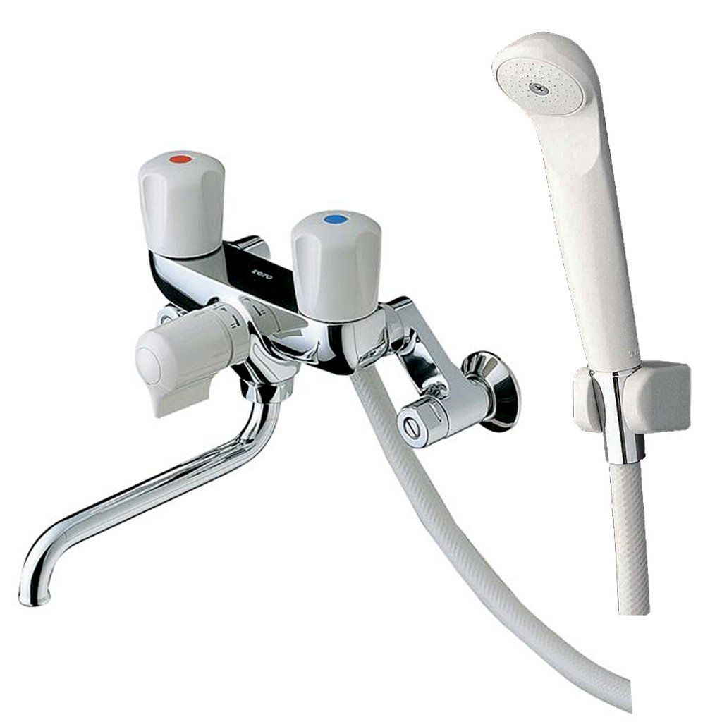 TOTO 浴室用 壁付2ハンドルシャワー金具 一時止水付 寒冷地用 TMS20CZ 寒冷地用 一時止水あり
