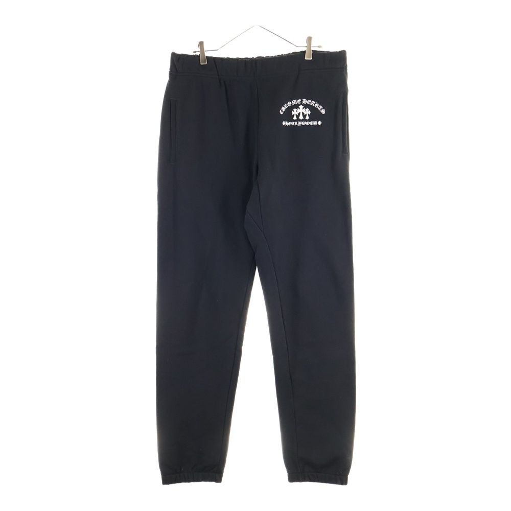CHROME HEARTS クロムハーツ SAILIN Y NOT Cemetery Cross Sweat Pants ワイノットセメタリークロス刺繍 スウェットパンツ ブラック