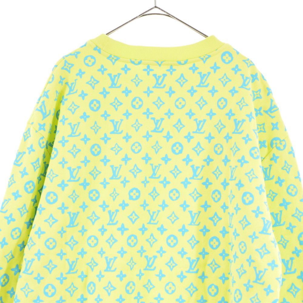 LOUIS VUITTON (ルイヴィトン) 23SS Monogram Print Crewneck Sweat Shirt RM231 IHN  HOY87W モノグラム総柄プリント クルーネックスウェットトレーナー イエロー