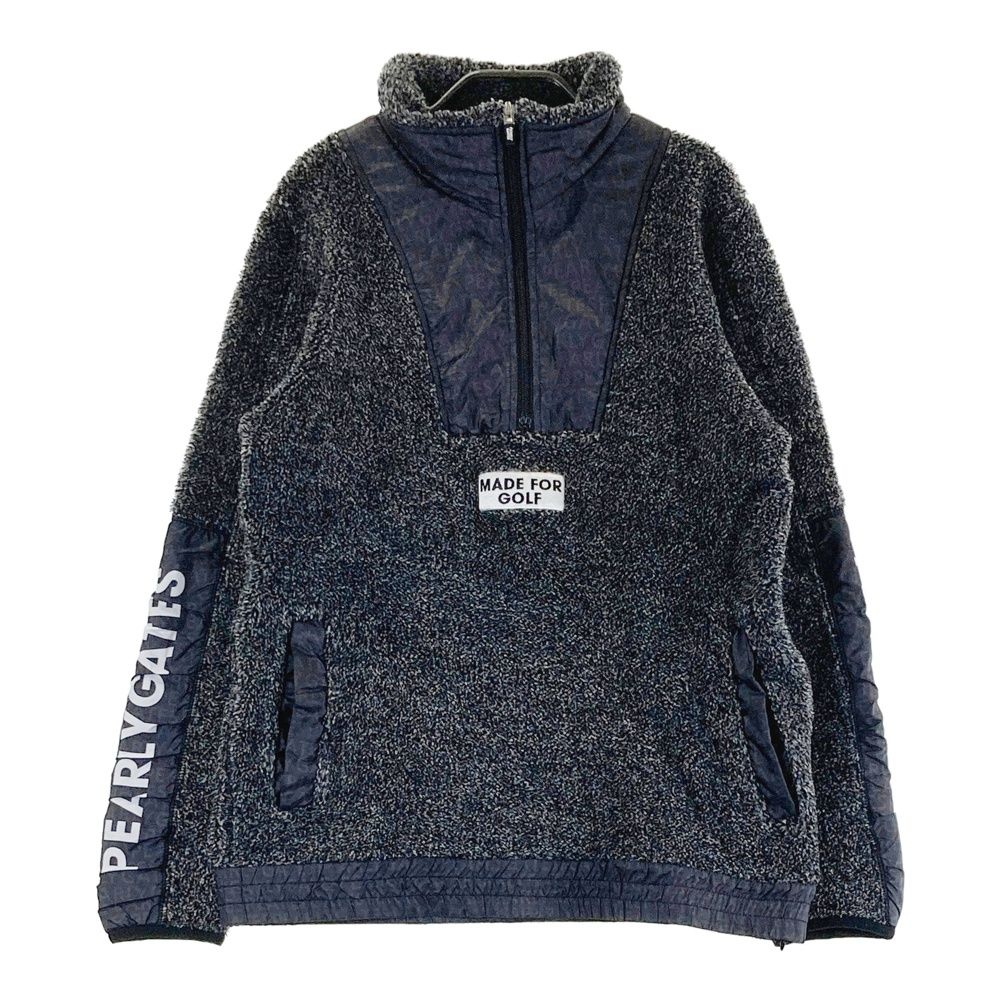 サイズ 4 PEARLY GATES パーリーゲイツ ボア ハーフジップ 長袖ブルゾン グレー系 240101295603 ゴルフウェア メンズ ストスト