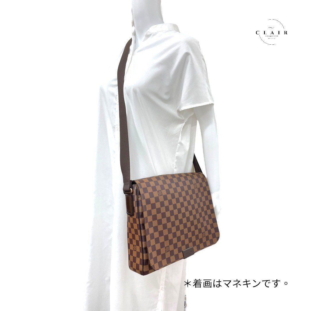 美品 Louis Vuitton ディストリクト MM ダミエ ショルダーバッグ 極美品】Louis Vuitton ルイヴィトン ディストリクト MM ダミエ