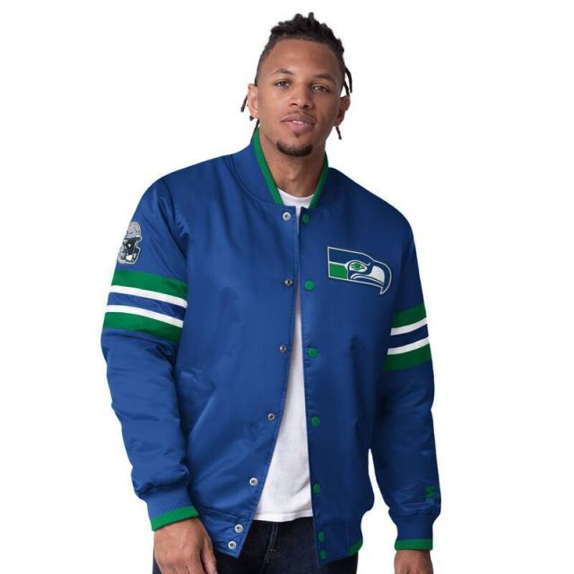 SEA HAWKS STARTERジャケットスターターVINTAGEヴィンテージ Vintage 1990's STARTER Seattle Seahawks BLACK Satin Jacket Sz. M