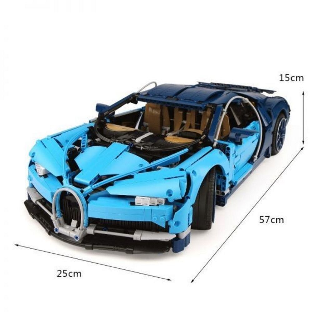 ブガッティ・シロン 1:8 スケールモデル 3642ピース　レゴ互換 レゴ 互換 ブロック テクニック ブガッティ シロン ブルー