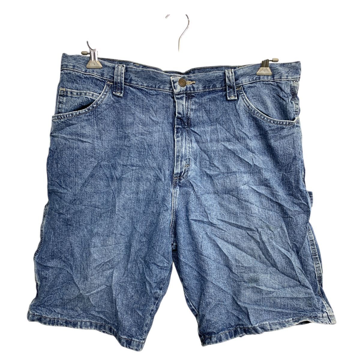 Wrangler デニムショートパンツ W38 ラングラー ビッグサイズ ブルー コットン メキシコ製 古着卸 アメリカ仕入 2502-1016