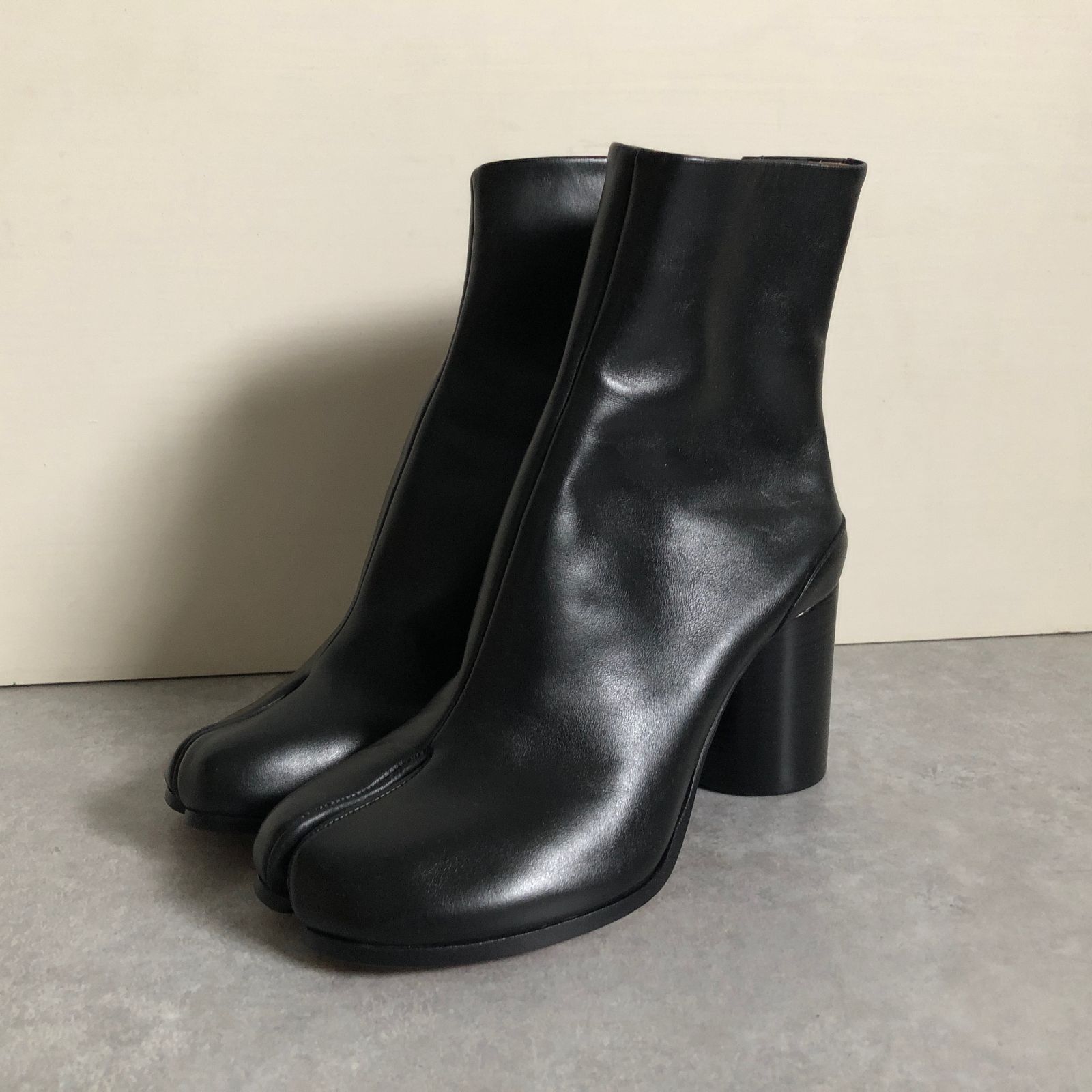 新品 Maison Martin Margiela 足袋ブーツ レザー Tabi boots ブラック 