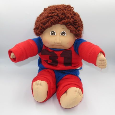 80's Cabbage Patch Kids Boy Sweatshirt Baby Baby Baby Dress Up Doll Figure Doll Plush Toy