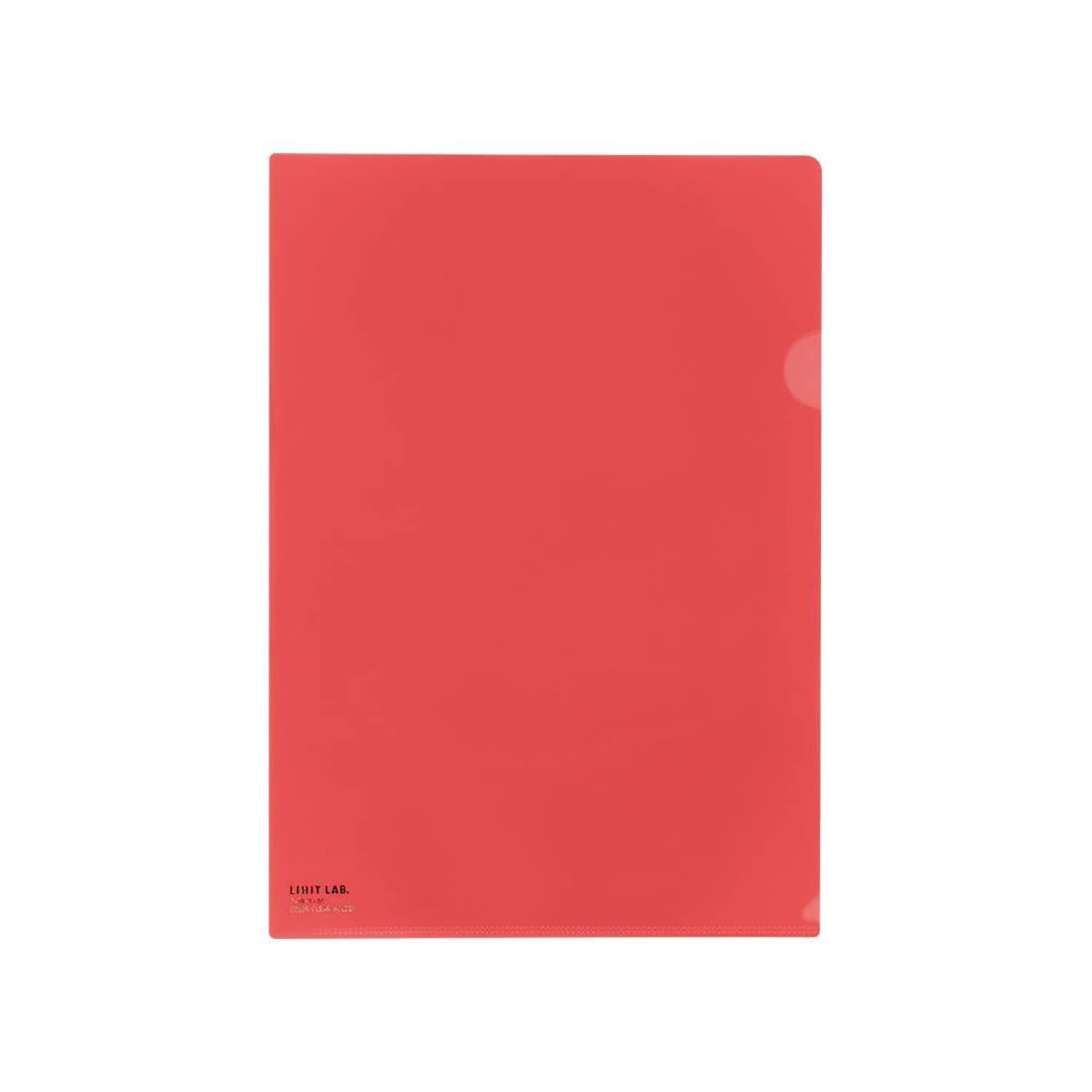Color レッド リヒトラブ クリアホルダー 50枚入 A4 赤 F78-3_50