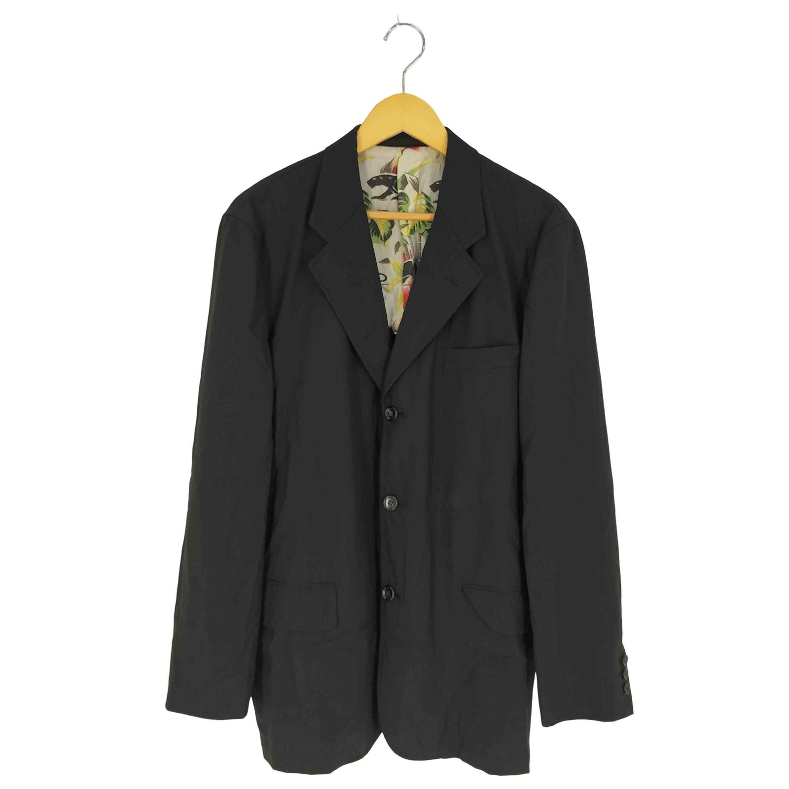 コムデギャルソンオム COMME des GARCONS HOMME 田中オム 裏地アロハ ウール 3B テーラードジャケット メンズ JPN：M 