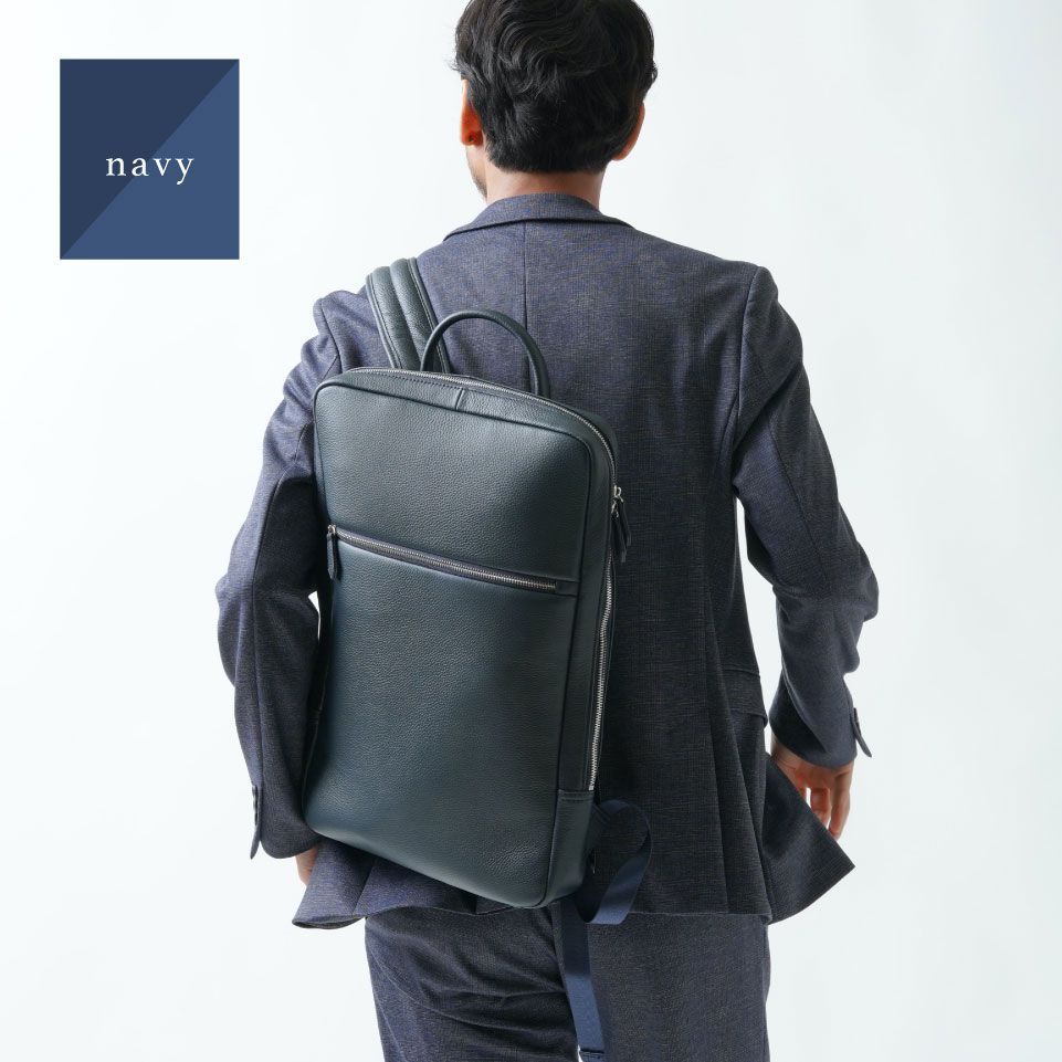 MURA 薄マチ ダブルジッパー シュリンクレザー スマート ビジネス