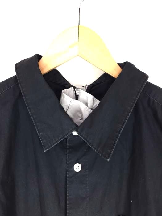 kudos BACK SLIT OPEN SHIRT black 【19ss】