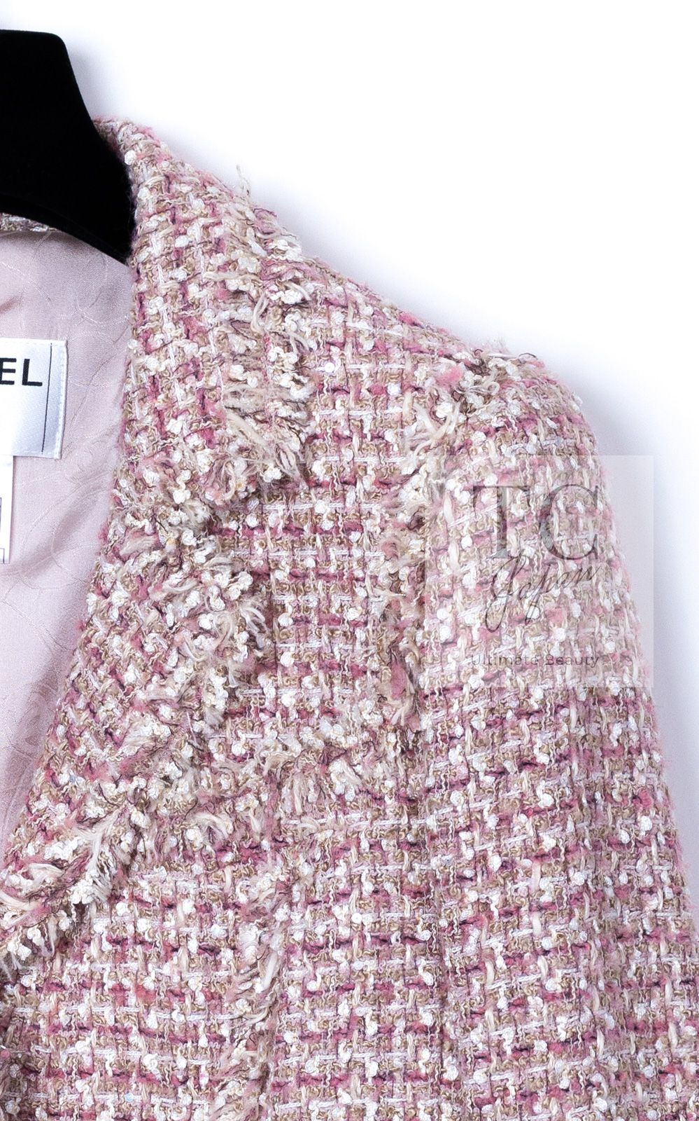 CHANEL ピンクベージュ テーラードジャケット 38