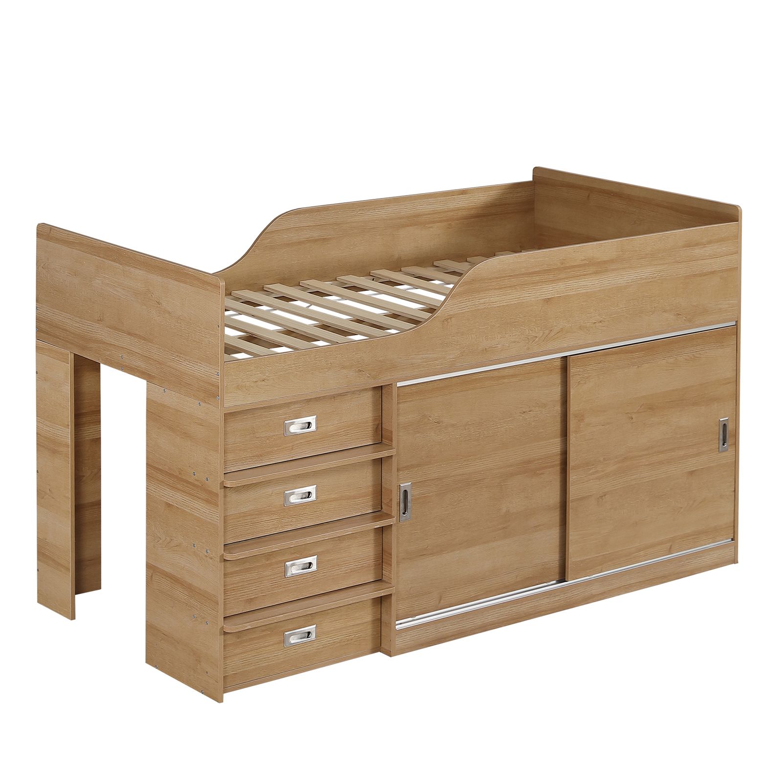 【マット付き】システムベッド ロフトベッド S 木製 高さ115cm シングル 2個限定大安セール」【マット付き】システムベッド ロフトベッド