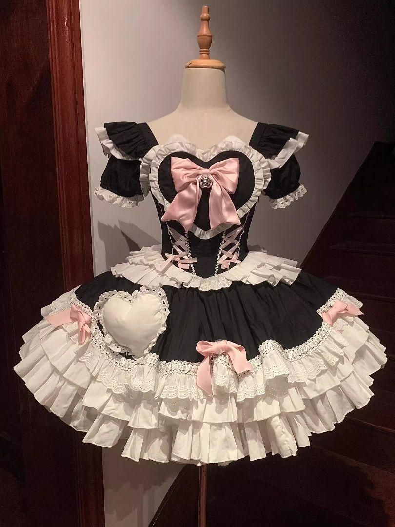 LT-56 豪華姫系 lolita 可愛 レトロ風 オリジナル 洋服 ロリータ ワンピース 美しい刺繍