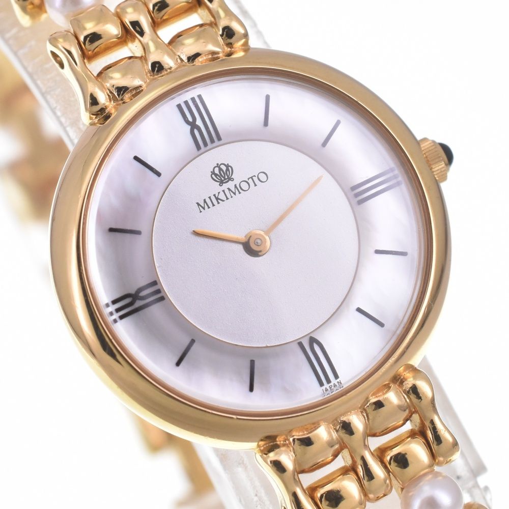 ミキモト MIKIMOTO 2P20-0530 パール ウォッチ クォーツ