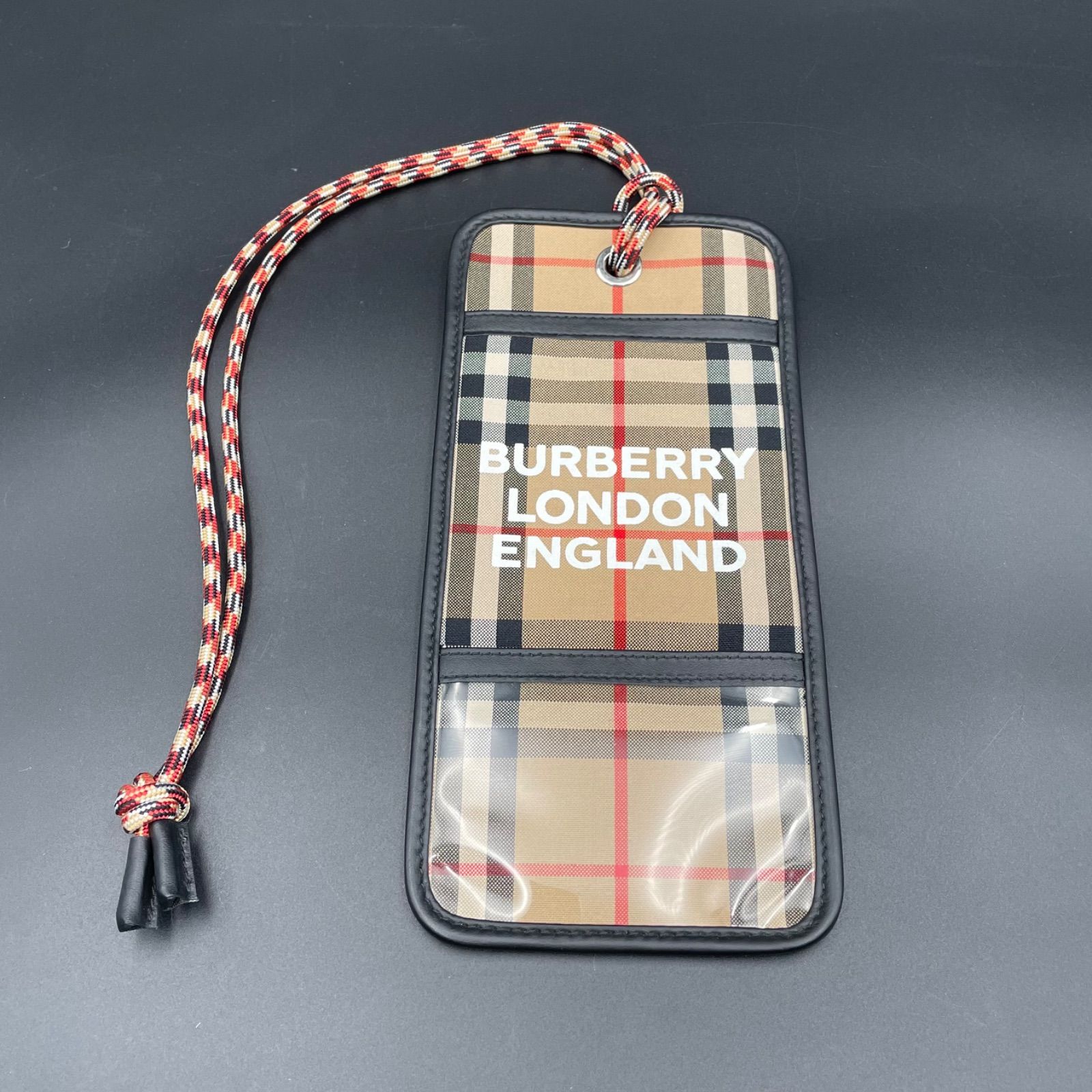 ◇ バーバリー Burberry カードケース ネックストラップ ノバチェック