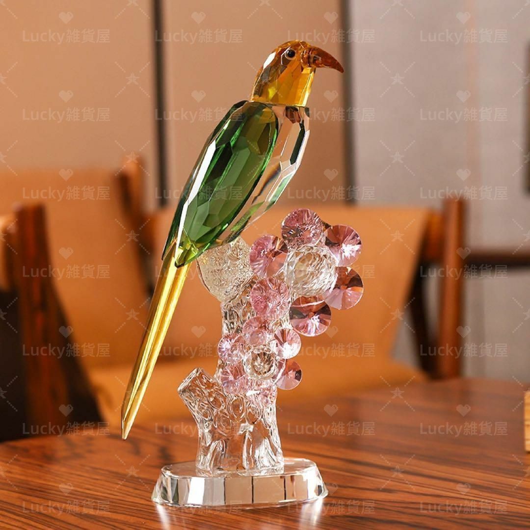 高級  彫刻クリスタルバード クリスタル素材 サンキャッチャー 置物 オブジェ 高級 彫刻クリスタルバード クリスタル素材 サンキャッチャー