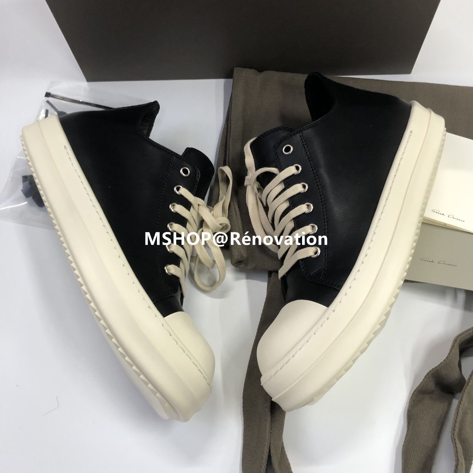 Rick Owens LOW SNEAKS レザー スニーカー EU44