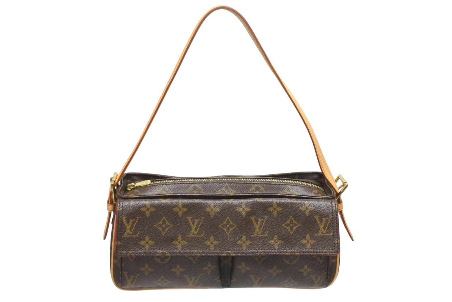 ルイ・ヴィトン ハンドバッグ ブラウン/ブラック ルイ・ヴィトン LOUIS VUITTON オラフMM N41441 ブラウン PVC