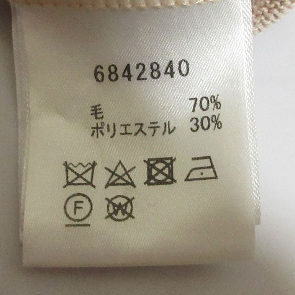 良品 Rene ルネ リミテッドエディション パール ビジュー 長袖 ニットカーディガン ボレロ サイズ34 ピンクベージュ レディース 古着 中古 良品 Rene ルネ リミテッドエディション パール ビジュー 長袖