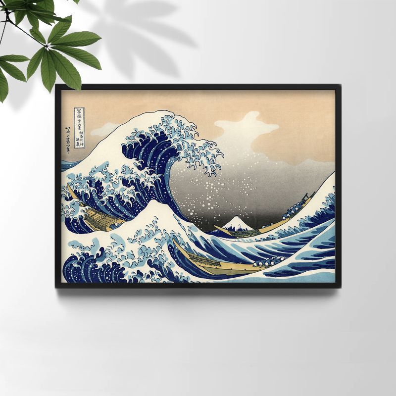 A4サイズ 葛飾北斎 ポスター 富嶽三十六景 神奈川沖浪裏 波の絵 アート