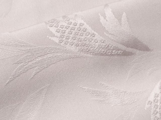 平和屋着物▽上質な色無地 単衣 舞葉地紋 青磁鼠色