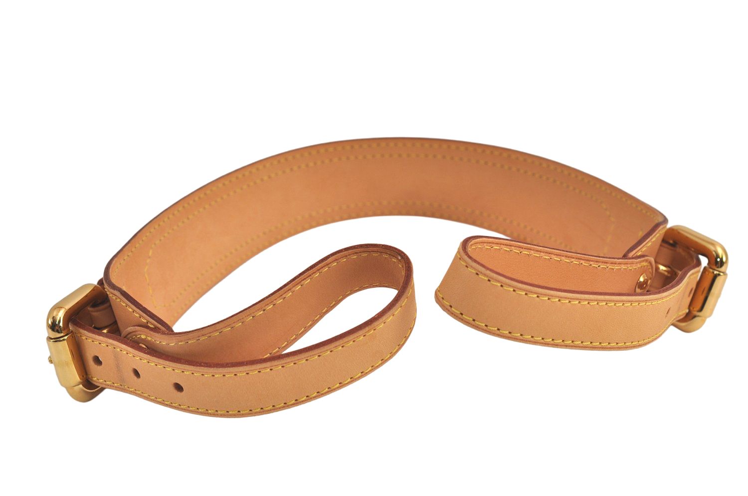 LOUIS VUITTON ルイヴィトン レザー ショルダーストラップ ベージュ 22.8-25.2 LV 5421M