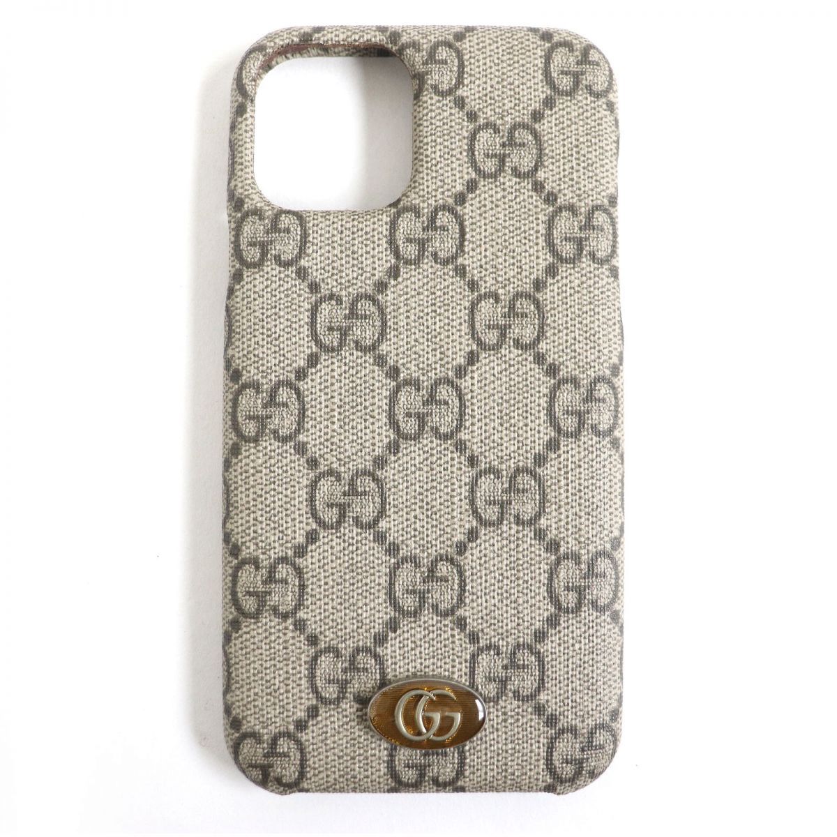 未使用品□GUCCI/グッチ 623093 GGスプリーム 総柄 ロゴ金具 iPhone 11