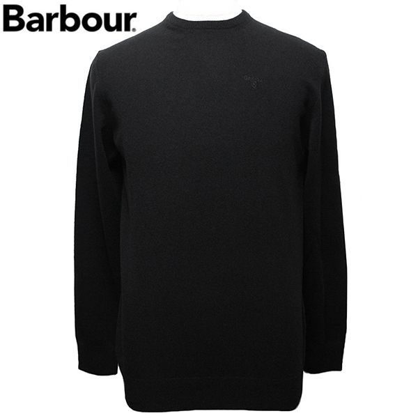新品 バブアー Barbour セーター メンズ ニット クルーネック 丸首 長袖 ブラック MKN0345 BK31